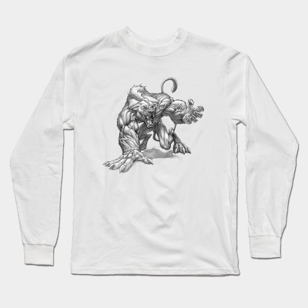 The Ridgeback Cougarwolf Long Sleeve T-Shirt by gregorytitus